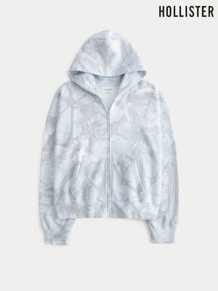 Hollister Blue Tie Dye Boyfriend Hoodie (Y35143) | £36