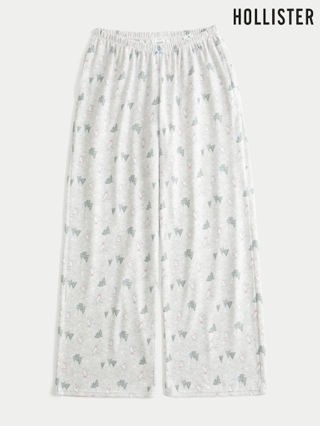Hollister Cosy Wide leg White Pyjamas Bottoms (Y35146) | £28