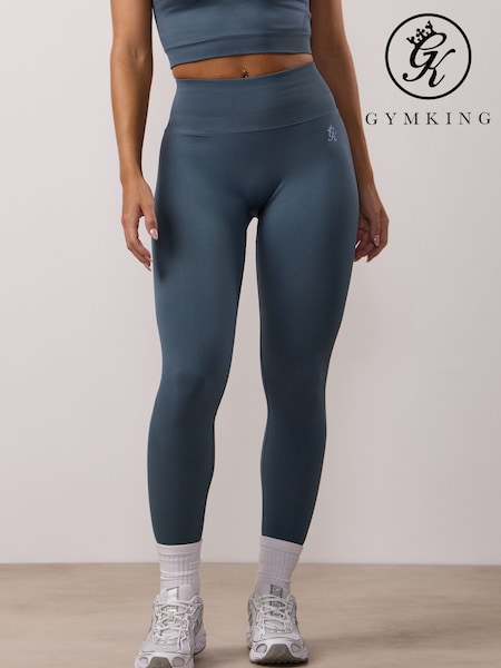 Gym King Blue Sculpt Seamless Leggings (Y35162) | £38