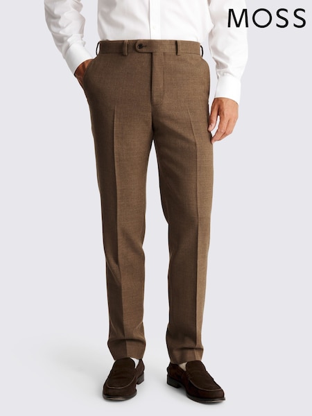 MOSS Tailored Fit Gold Twill Trousers (Y35196) | £130