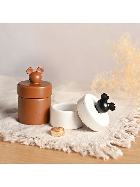 Widdop Natural Disney Mickey Shapes Set of 2 Trinket Pots (Y35286) | £14