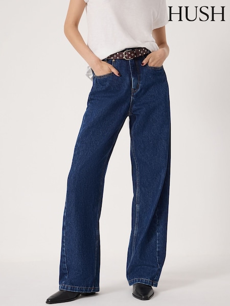 Hush Blue Saskia Straight Seamed Jeans (Y35387) | £100