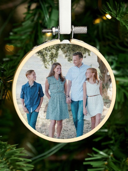 Mini Photo Hoop Family Christmas Tree Personalise Decoration by No Ordinary Gift (Y35536) | £15