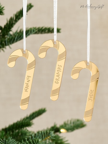 Candy Cane Christmas Decoration Set by No Ordinary Gift (Y35544) | £20