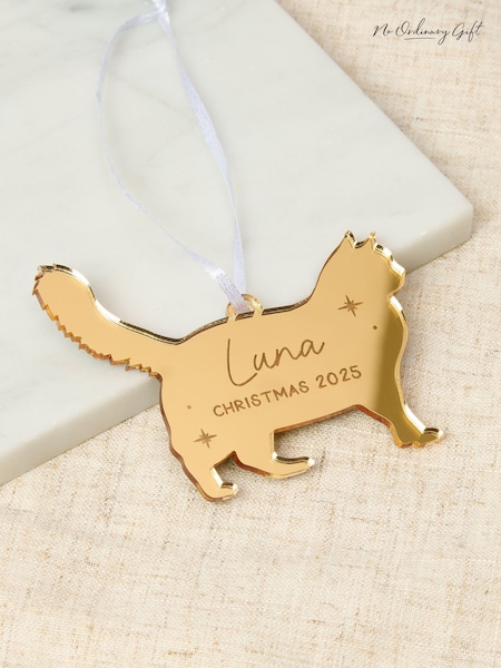 Cat Silhouette Christmas Decoration by No Ordinary Gift (Y35559) | £15