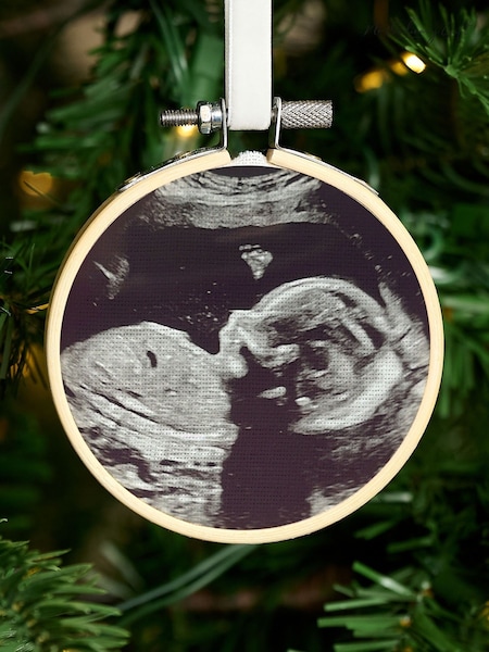 Mini Photo Hoop Baby Scan Christmas Decoration by No Ordinary Gift (Y35561) | £15
