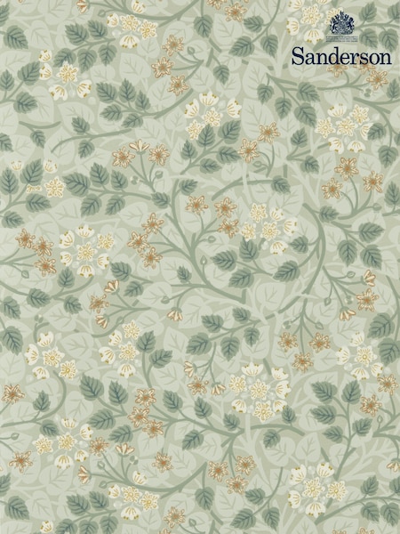 Sanderson Nymph Highgrove Silver Lime A4 Wallpaper Sample (Y35827) | £1