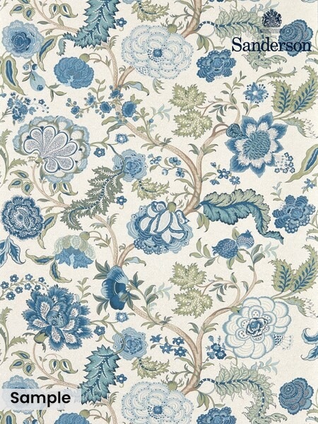 Sanderson Tetbury Blue Highgrove Salisbury A4 Wallpaper Sample (Y35828) | £1
