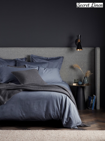 Secret Linen Store French Blue Supersoft Fitted Sheet (Y35859) | £39 - £55