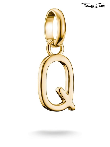 Thomas Sabo Gold Charm Connect letter Q Pendant (Y35924) | £30