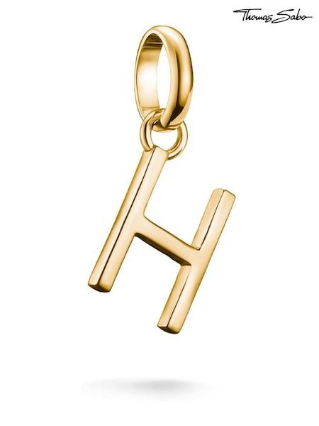 Thomas Sabo Gold Charm Connect letter H Pendant (Y35927) | £30