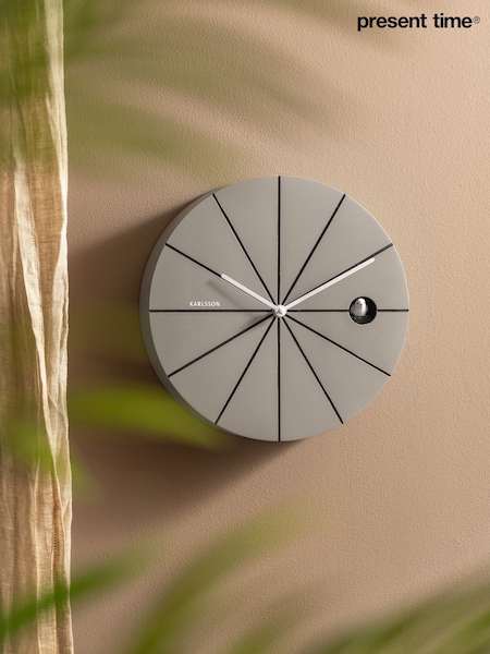 Present Time Dark Grey Destacado Cuckoo Wall Clock (Y35961) | £69
