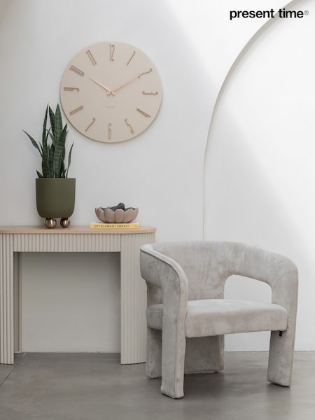 Present Time Off White Esmerado Large Wall Clock (Y35972) | £87