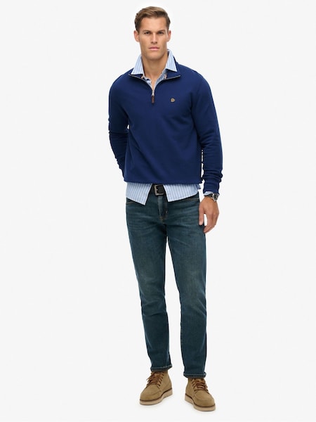 Superdry Blue Preppy Half Zip Jumper (Y36143) | £50