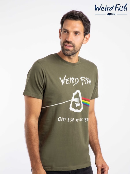 Weird Fish Green Carp Side Front Print Artist T-Shirt (Y36225) | £28