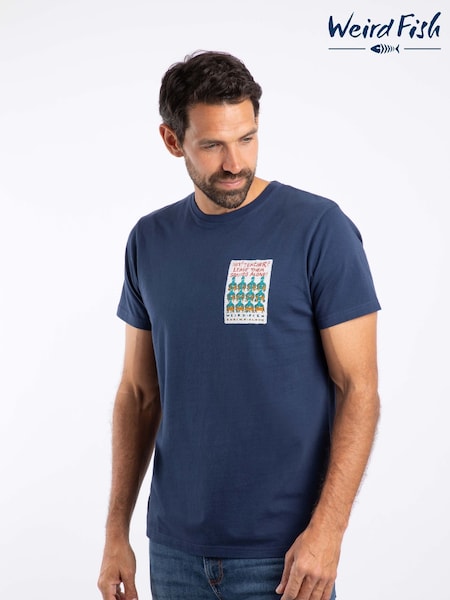 Weird Fish Blue Hey Teacher Back Print Artist T-Shirt (Y36248) | £28