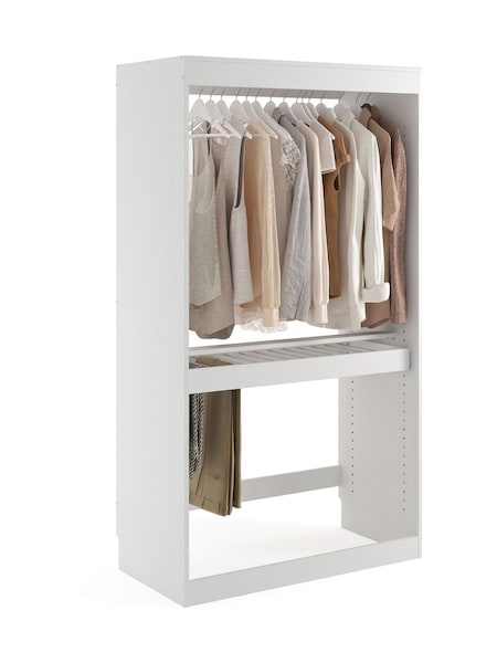 La Redoute Intérieurs White Build Hanging Wardrobe + Trouser Rack Module (Y36667) | £235