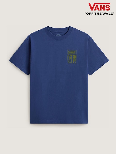Blue - Regular Vans Cut And Paste Short Sleeve T-shirt