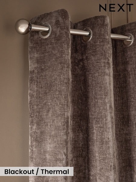 Plush Chenille Eyelet Curtains