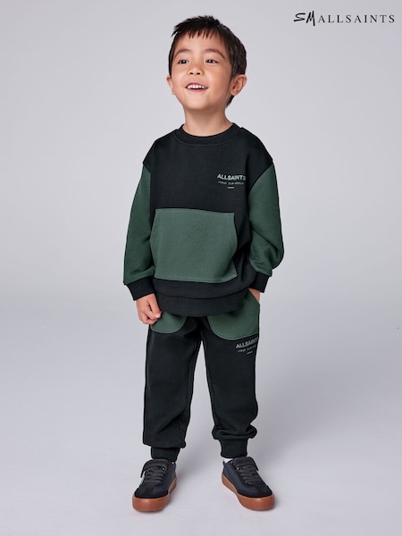 Black/Green - Smallsaints Underground Oversized Younger Sweatshirt And Joggers Set