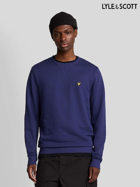 Lyle & Scott Blue Crew Neck Sweatshirt (Y37244) | £65