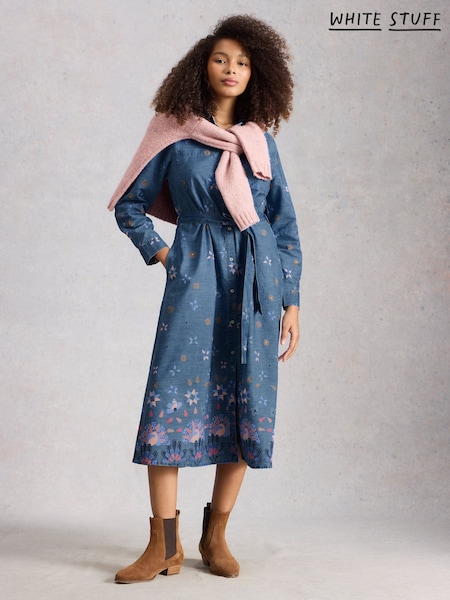 White Stuff Blue Lana Denim Midi Dress (Y37468) | £85