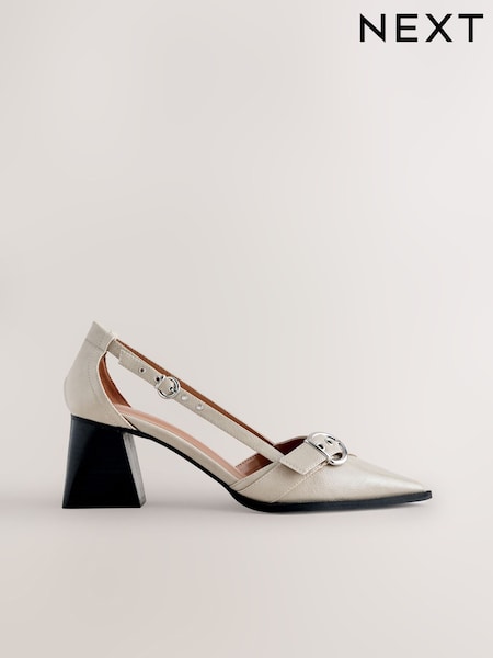 Bone - Forever Comfort® Buckle Two Part Block Heels
