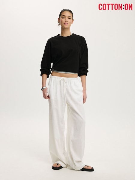 Cotton On Black Oversized Boxy Long Sleeve T-Shirt (Y37615) | £22.50