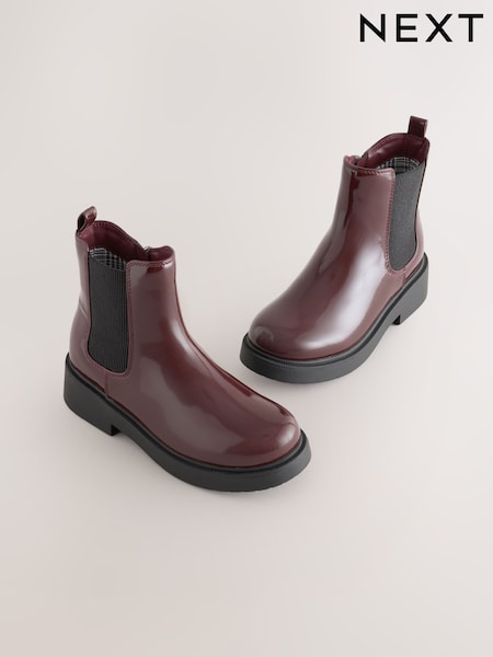Burgundy Red - Chelsea Ankle Boots