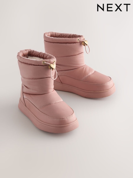 Pink - Waterproof Quilted Boots