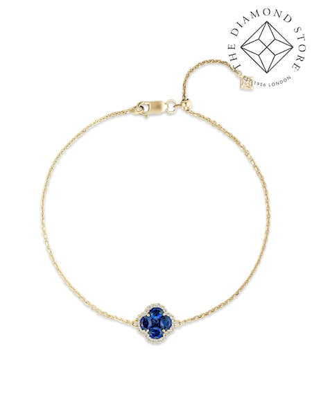 The Diamond Store Blue Alegria Lab Sapphire Bracelet 1.00ct in 18k Gold Vermeil (Y37837) | £217