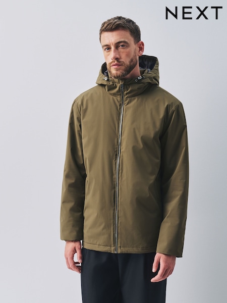 Khaki Green - Regular Smart Shower Resistant Anorak Jacket