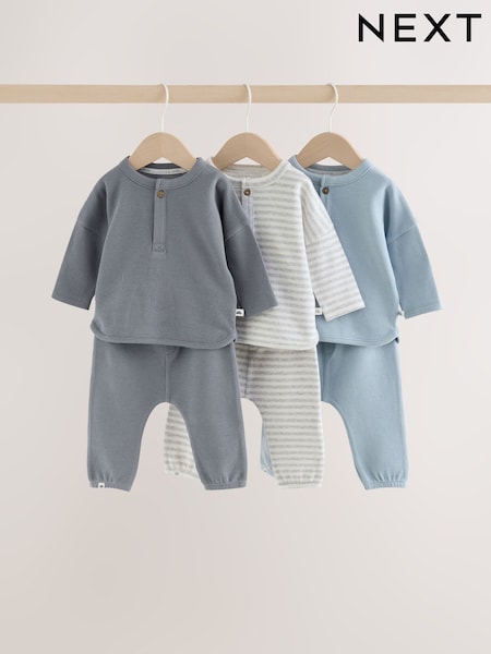 Blue Stripe - Baby Top & Leggings Set 6 Piece (0mths-3yrs)