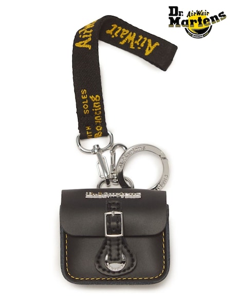 Black - Dr. Martens Pouch Leather Keyring