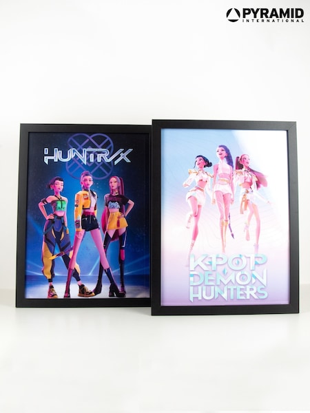 Pyramid International Blue K-Pop Demon Hunter Framed Print Bundle (Y38140) | £30