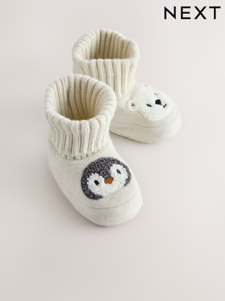 Neutral Animals - Baby Sock Top Boot Shoes (0-18mths)