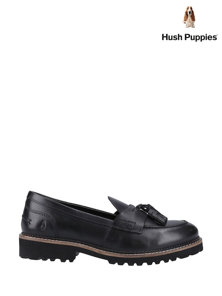 Hush Puppies Black Ginny Loafers (Y38429) | £85