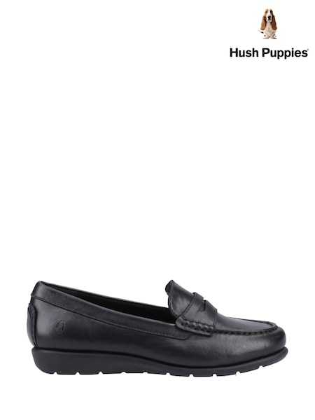 Hush Puppies Black Shelby Loafers (Y38719) | £70