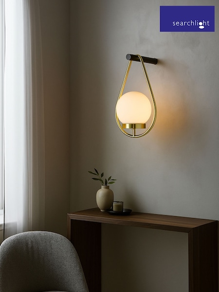 Searchlight Black Rechargeable Wall Light (Y38857) | £30