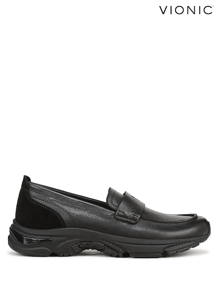 Vionic Black Walk Roam Regular Fit Arch Support Loafer (Y38880) | £130