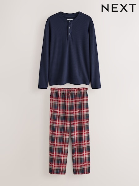 Red/ Navy Check - Long Sleeve Set Family Matching Christmas Pyjamas Set