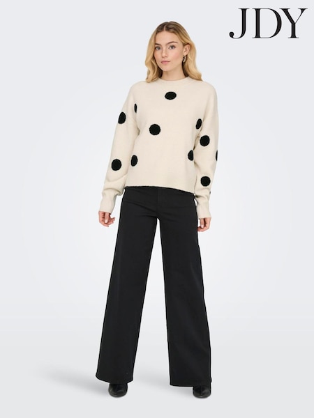 JDY White Polka Dot Jumper (Y39034) | £35
