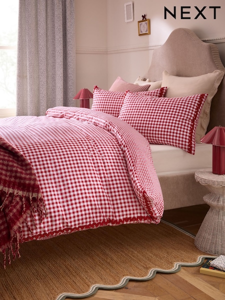 Gingham Reversible Bed Set