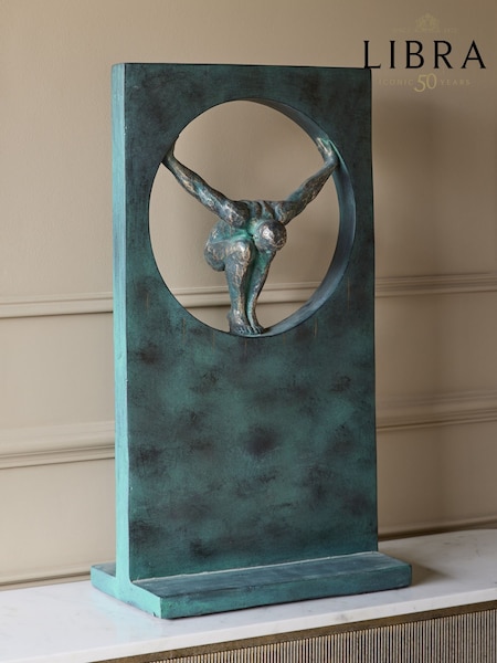 Libra Interiors Green Precision Diver Antique Bronze Sculpture Ornament (Y39176) | £200