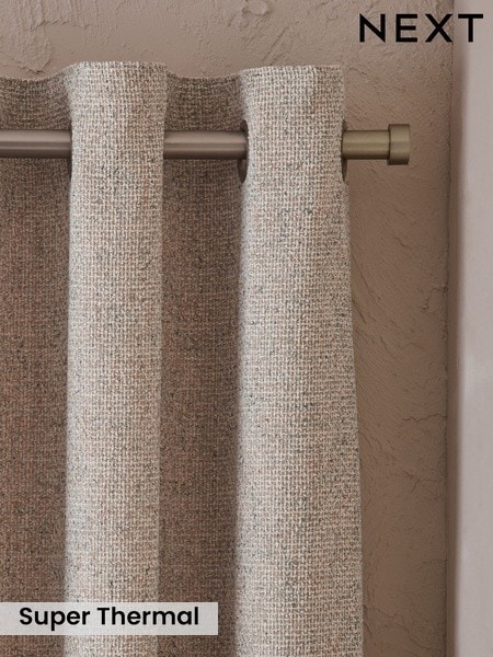Chunky Marl Textured Eyelet Curtains