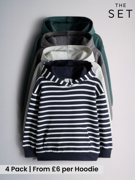 Blue/Grey - The Set 4 Pack Regular Hoodie