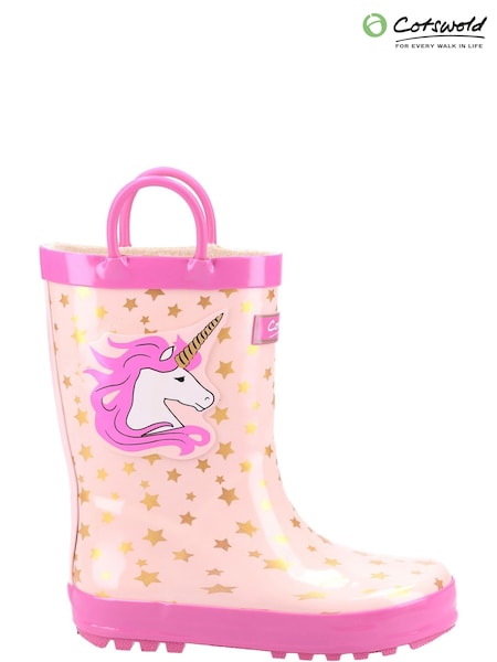 Cotswolds Pink Puddle Waterproof Pull On Boots (Y39443) | £30