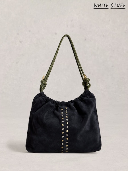 White Stuff Blue Callie Studded Shoulder Bag (Y40229) | £99
