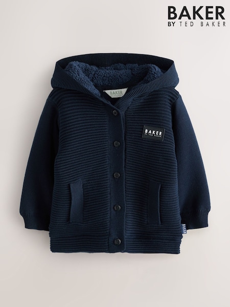 Navy - Baker By Ted Baker Knitted Jacket