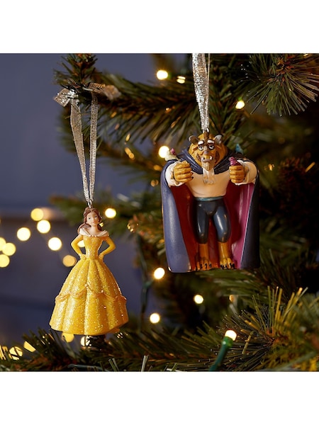 Widdop Set of 2 Beauty The Beast Hanging Christmas Decorations (Y40804) | £25